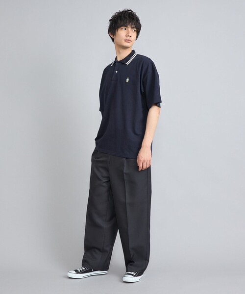 coen（コーエン）の「ワンポイントベア刺繍ポロシャツ（Tシャツ/カットソー・メンズ・ブラック/ダークグリーン/ネイビー/オフホワイト・S/M/L/XL）」の13枚目の写真