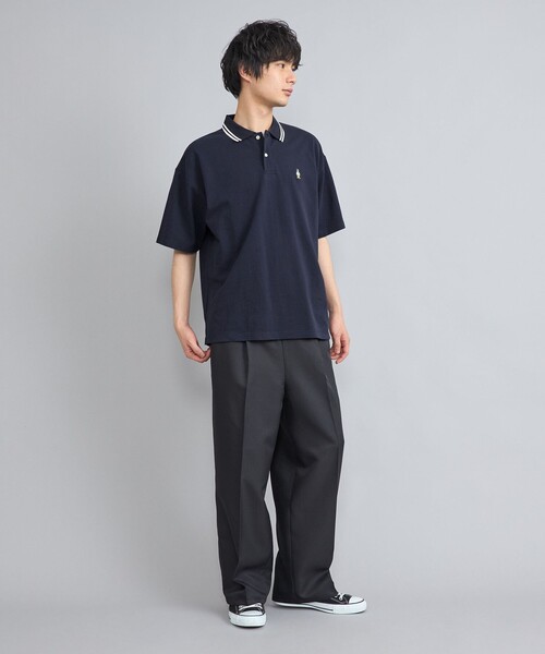 coen（コーエン）の「ワンポイントベア刺繍ポロシャツ（Tシャツ/カットソー・メンズ・ブラック/ダークグリーン/ネイビー/オフホワイト・S/M/L/XL）」の14枚目の写真