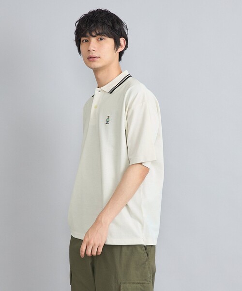 coen（コーエン）の「ワンポイントベア刺繍ポロシャツ（Tシャツ/カットソー・メンズ・ブラック/ダークグリーン/ネイビー/オフホワイト・S/M/L/XL）」の17枚目の写真