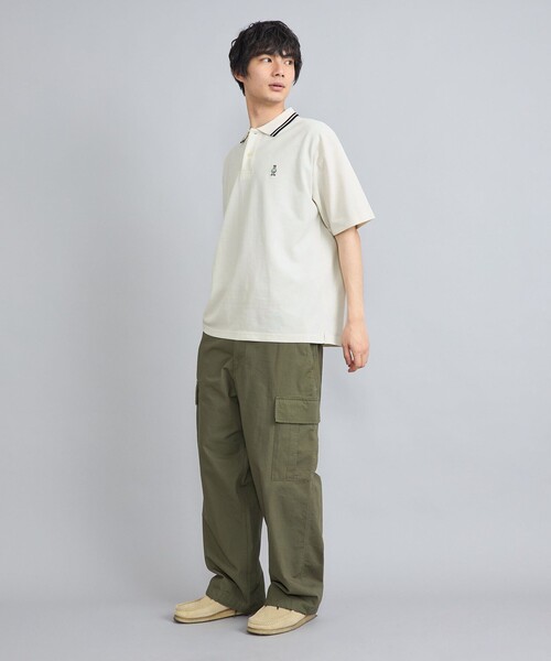 coen（コーエン）の「ワンポイントベア刺繍ポロシャツ（Tシャツ/カットソー・メンズ・ブラック/ダークグリーン/ネイビー/オフホワイト・S/M/L/XL）」の19枚目の写真