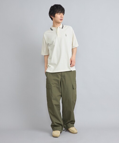 coen（コーエン）の「ワンポイントベア刺繍ポロシャツ（Tシャツ/カットソー・メンズ・ブラック/ダークグリーン/ネイビー/オフホワイト・S/M/L/XL）」の21枚目の写真