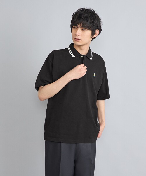 coen（コーエン）の「ワンポイントベア刺繍ポロシャツ（Tシャツ/カットソー・メンズ・ブラック/ダークグリーン/ネイビー/オフホワイト・S/M/L/XL）」の22枚目の写真