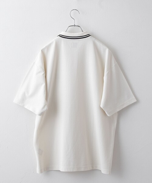 coen（コーエン）の「ワンポイントベア刺繍ポロシャツ（Tシャツ/カットソー・メンズ・ブラック/ダークグリーン/ネイビー/オフホワイト・S/M/L/XL）」の7枚目の写真