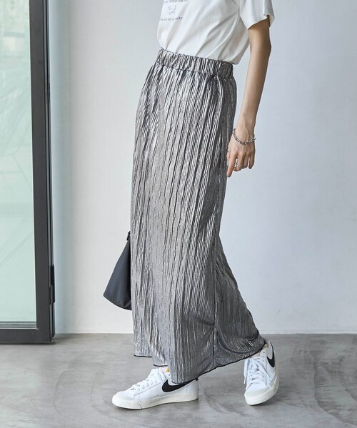 coen(コーエン)の「ラメヨウリュウナロースカート(スカート・レディース・ナチュラル/ブラック・FREE)」の1枚目の写真