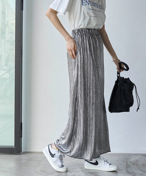 coen(コーエン)の「ラメヨウリュウナロースカート(スカート・レディース・ナチュラル/ブラック・FREE)」の4枚目の写真