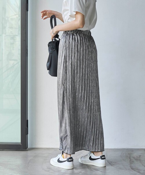 coen(コーエン)の「ラメヨウリュウナロースカート(スカート・レディース・ナチュラル/ブラック・FREE)」の5枚目の写真
