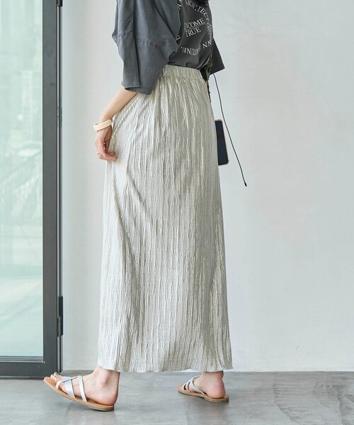 coen(コーエン)の「ラメヨウリュウナロースカート(スカート・レディース・ナチュラル/ブラック・FREE)」の10枚目の写真