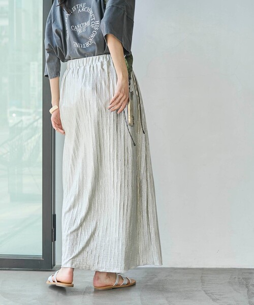 coen(コーエン)の「ラメヨウリュウナロースカート(スカート・レディース・ナチュラル/ブラック・FREE)」の12枚目の写真