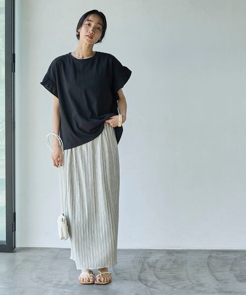 coen(コーエン)の「ラメヨウリュウナロースカート(スカート・レディース・ナチュラル/ブラック・FREE)」の16枚目の写真