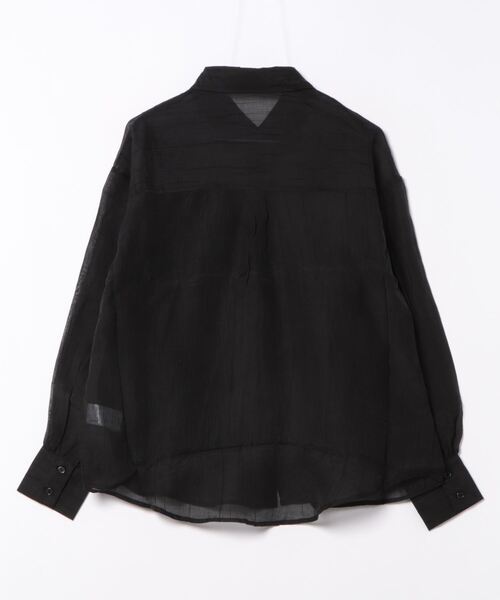 EGOIST（エゴイスト）の「ビッグシルエットシアーシャツ（シャツ/ブラウス・レディース・ピンク/グレー/ホワイト/ブラック・FREE）」の13枚目の写真