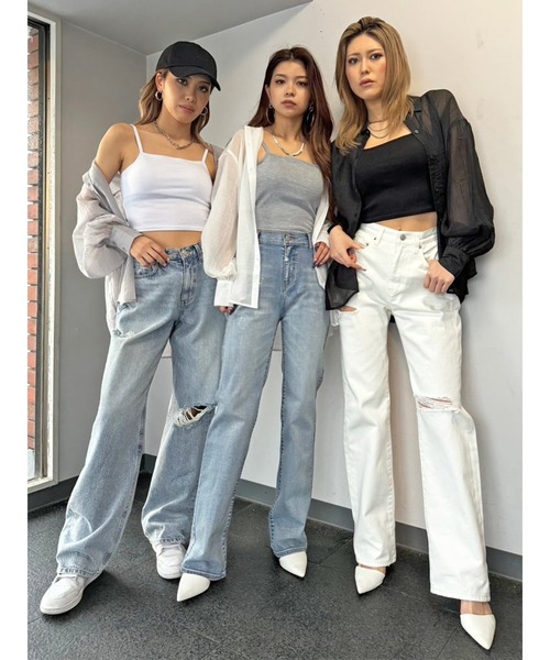 EGOIST（エゴイスト）の「ビッグシルエットシアーシャツ（シャツ/ブラウス・レディース・ピンク/グレー/ホワイト/ブラック・FREE）」の11枚目の写真