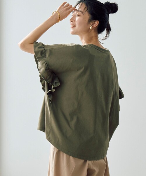 【WELLTECT】フリルデザインプルオーバー