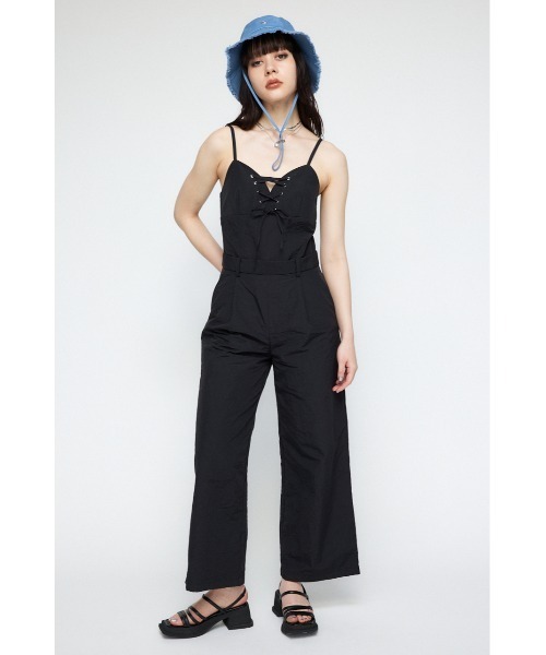 【セール】LACE UP NYLON オールインワン（つなぎ/オールインワン）｜LAGUA GEM（ラグアジェム）