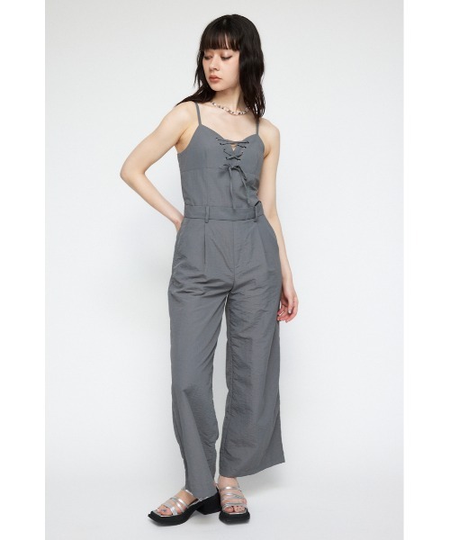 【セール】LACE UP NYLON オールインワン（つなぎ/オールインワン）｜LAGUA GEM（ラグアジェム）