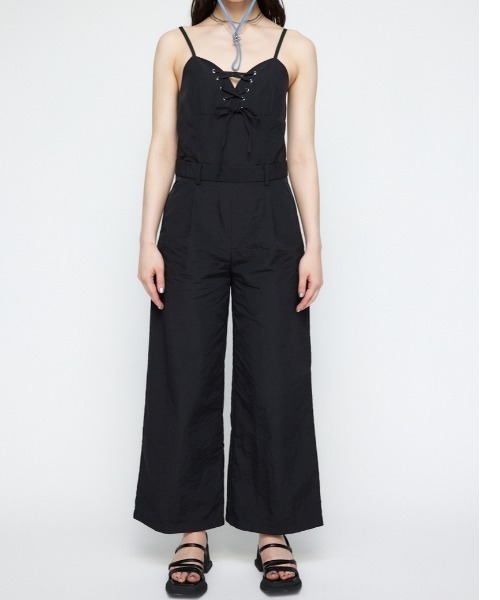LAGUA GEM(ラグアジェム)の「LACE UP NYLON オールインワン(つなぎ/オールインワン・レディース・グレー/イエロー/ブラック・SMALL/MEDIUM)」の14枚目の写真