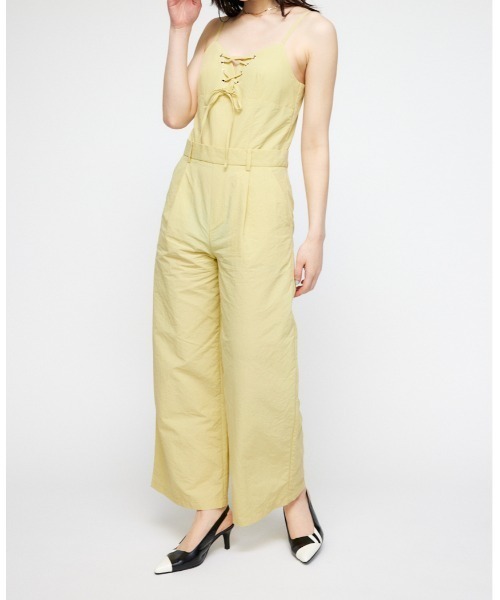 LAGUA GEM(ラグアジェム)の「LACE UP NYLON オールインワン(つなぎ/オールインワン・レディース・グレー/イエロー/ブラック・SMALL/MEDIUM)」の13枚目の写真