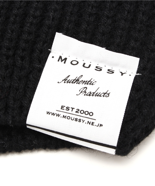MOUSSY（マウジー）の「NATURAL BEANIE CAP（ニットキャップ/ビーニー・レディース・イエロー/ホワイト/ブラック・FREE）」の5枚目の写真
