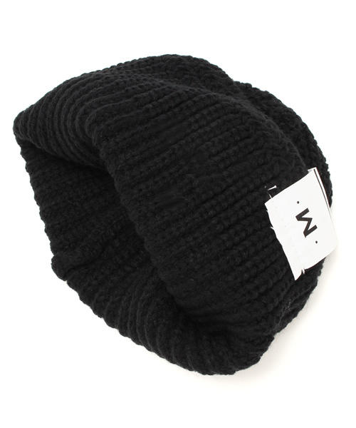 MOUSSY（マウジー）の「NATURAL BEANIE CAP（ニットキャップ/ビーニー・レディース・イエロー/ホワイト/ブラック・FREE）」の6枚目の写真