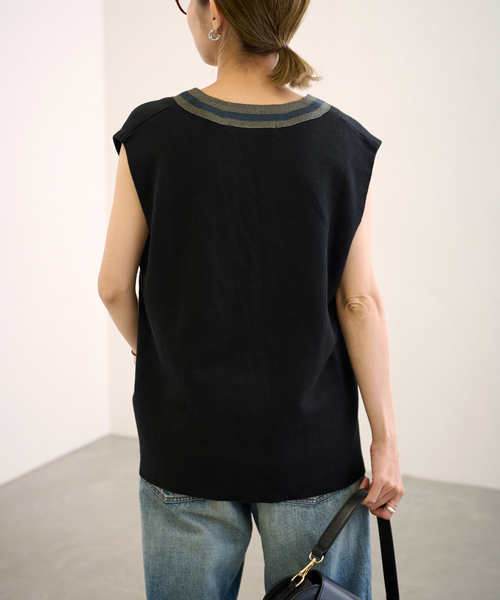 FRAMeWORK（フレームワーク）の「リネンコットンチルデンニットベスト