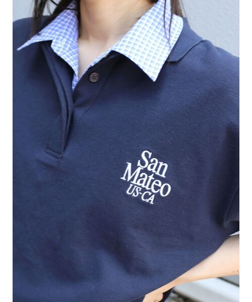 Ungrid（アングリッド）の「ロゴショートポロシャツ（ポロシャツ・レディース・レッド/ネイビー/アイボリー・FREE）」の9枚目の写真