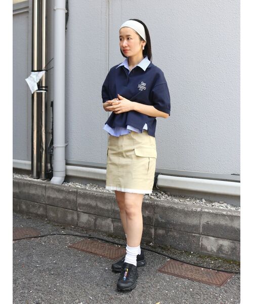 Ungrid（アングリッド）の「ロゴショートポロシャツ（ポロシャツ・レディース・レッド/ネイビー/アイボリー・FREE）」の10枚目の写真