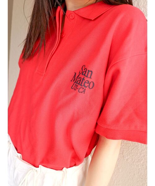 Ungrid（アングリッド）の「ロゴショートポロシャツ（ポロシャツ・レディース・レッド/ネイビー/アイボリー・FREE）」の16枚目の写真