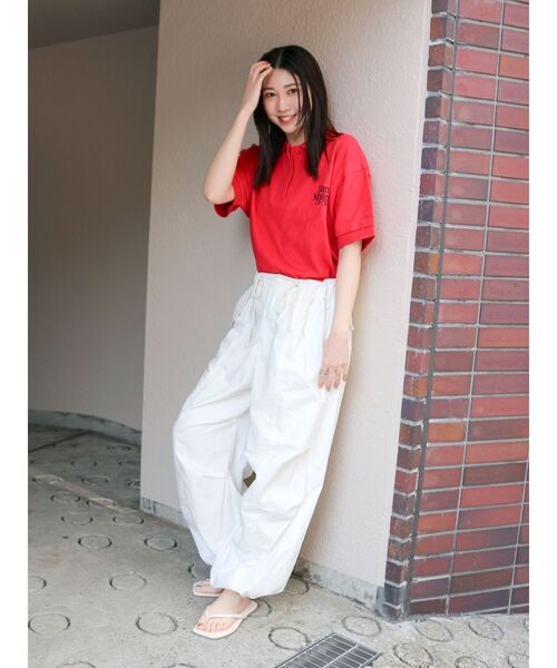 Ungrid（アングリッド）の「ロゴショートポロシャツ（ポロシャツ・レディース・レッド/ネイビー/アイボリー・FREE）」の18枚目の写真