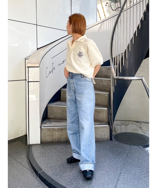 Ungrid（アングリッド）の「ロゴショートポロシャツ（ポロシャツ・レディース・レッド/ネイビー/アイボリー・FREE）」の4枚目の写真