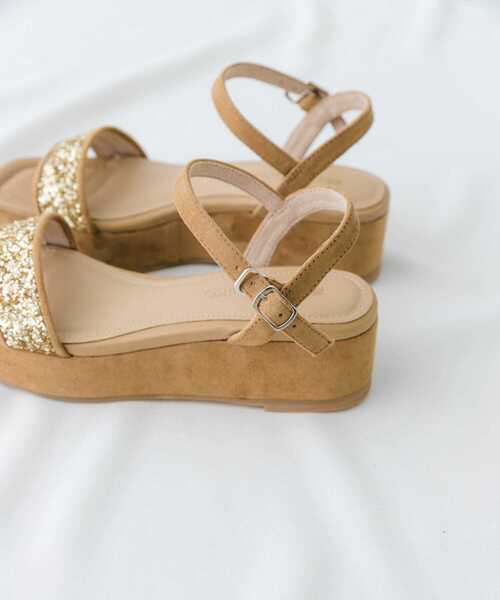 RODE SKO（ロデスコ）の「グリッターアンクルサンダル（サンダル・レディース・ベージュ/ブラック・36/37/38）」の16枚目の写真