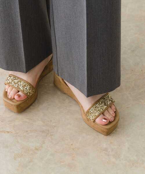 RODE SKO（ロデスコ）の「グリッターアンクルサンダル（サンダル・レディース・ベージュ/ブラック・36/37/38）」の18枚目の写真