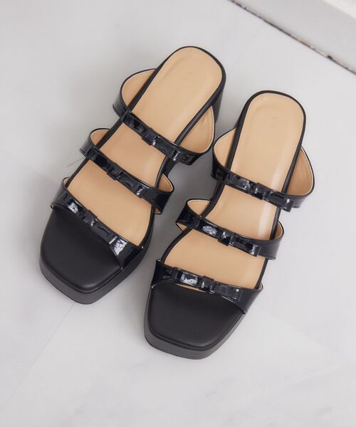 ems excite(エムズエキサイト)の「リボンサンダル(サンダル・レディース・ブラック/シルバー/オフホワイト・LARGE/MEDIUM)」の8枚目の写真