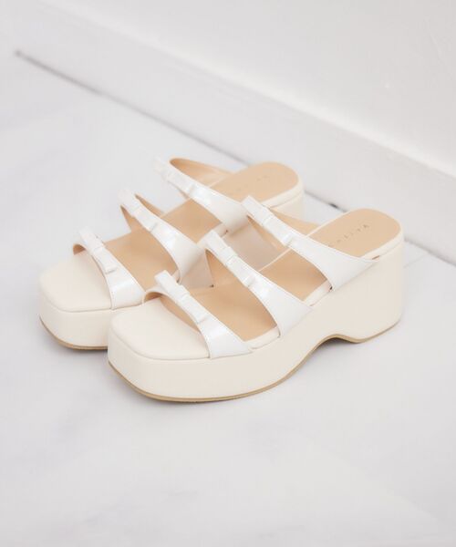 ems excite(エムズエキサイト)の「リボンサンダル(サンダル・レディース・ブラック/シルバー/オフホワイト・LARGE/MEDIUM)」の10枚目の写真