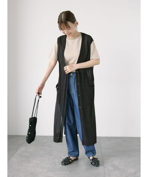 Lugnoncure(ルノンキュール)の「テーパードイージーデニムパンツ(その他パンツ・レディース・サックスブルー/ネイビー/ブラック・F)」の7枚目の写真