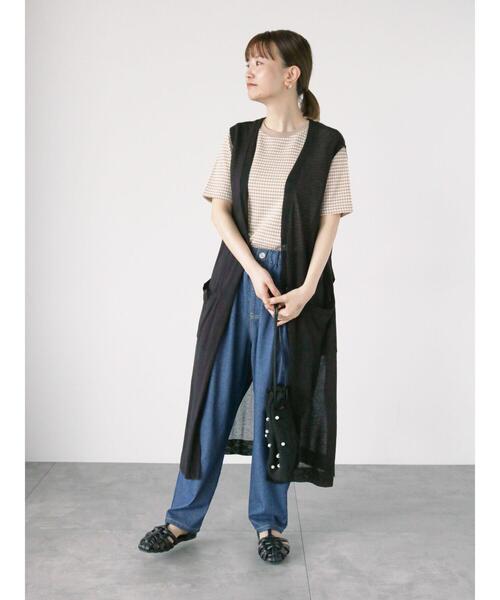 Lugnoncure(ルノンキュール)の「テーパードイージーデニムパンツ(その他パンツ・レディース・サックスブルー/ネイビー/ブラック・F)」の8枚目の写真