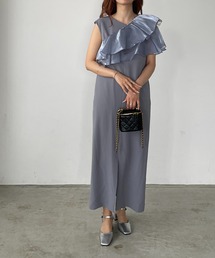 antic rag（アンティックラグ）の「【オケージョン対応】グロッシーマルチラッフルドレス（ドレス）」