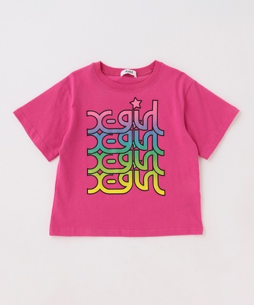 グラデーション4段ロゴ半袖Tシャツ（Tシャツ/カットソー）｜X-girl 