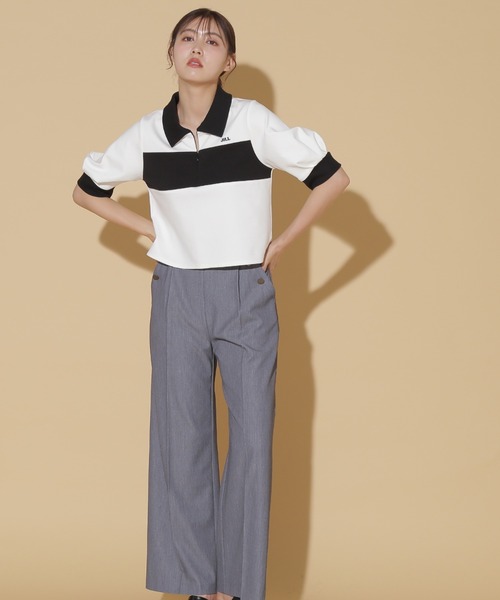 JILL by JILL STUART(ジルバイジルスチュアート)の「◇袖ボリュームポロシャツ(Tシャツ/カットソー・レディース・ホワイト系その他/ホワイト・FREE)」の5枚目の写真