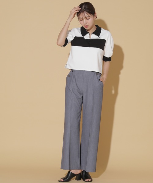 JILL by JILL STUART(ジルバイジルスチュアート)の「◇袖ボリュームポロシャツ(Tシャツ/カットソー・レディース・ホワイト系その他/ホワイト・FREE)」の6枚目の写真