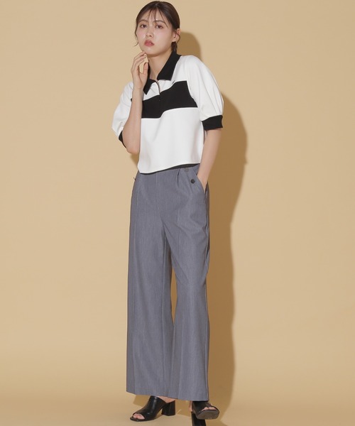 JILL by JILL STUART(ジルバイジルスチュアート)の「◇袖ボリュームポロシャツ(Tシャツ/カットソー・レディース・ホワイト系その他/ホワイト・FREE)」の7枚目の写真