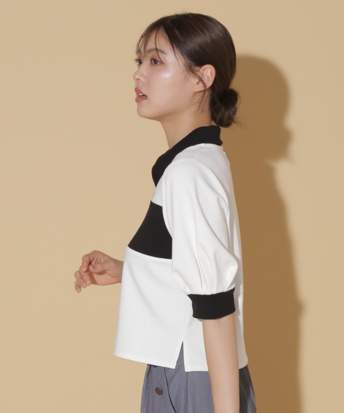 JILL by JILL STUART(ジルバイジルスチュアート)の「◇袖ボリュームポロシャツ(Tシャツ/カットソー・レディース・ホワイト系その他/ホワイト・FREE)」の8枚目の写真