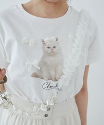 MAJESTIC LEGON | プチリボンネコＴシャツ(Tシャツ/カットソー)