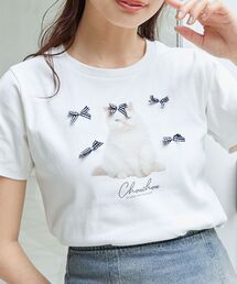 MAJESTIC LEGON | プチリボンネコＴシャツ(Tシャツ/カットソー)