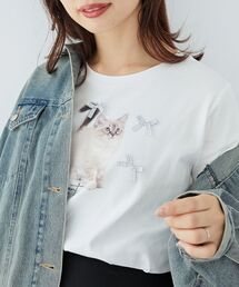 MAJESTIC LEGON | プチリボンネコＴシャツ(Tシャツ/カットソー)