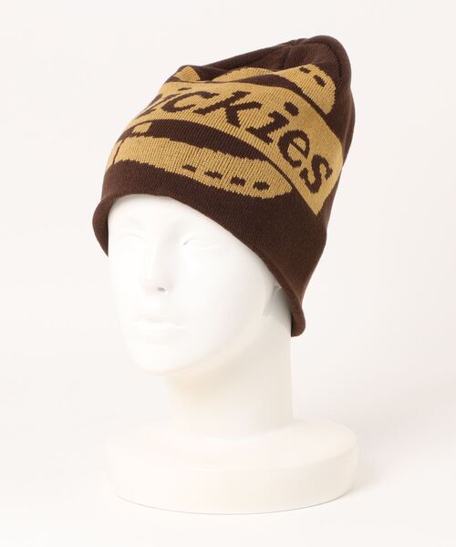 Dickies（ディッキーズ）の「Dickies EX BIG LOGO KNIT BEANIE/ロゴ/ニットビーニー/帽子/キャップ/ディッキーズ（ニットキャップ/ビーニー・メンズ・ブラック/ブラウン・FREE）」の2枚目の写真