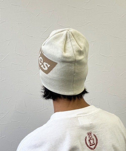 Dickies（ディッキーズ）の「Dickies EX BIG LOGO KNIT BEANIE/ロゴ/ニットビーニー/帽子/キャップ/ディッキーズ（ニットキャップ/ビーニー・メンズ・ブラック/ブラウン・FREE）」の4枚目の写真
