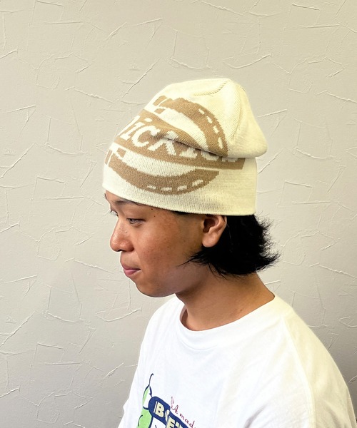 Dickies（ディッキーズ）の「Dickies EX BIG LOGO KNIT BEANIE/ロゴ/ニットビーニー/帽子/キャップ/ディッキーズ（ニットキャップ/ビーニー・メンズ・ブラック/ブラウン・FREE）」の6枚目の写真