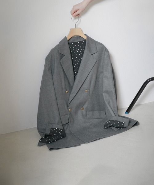 AMERICANA(アメリカーナ)の「【Americana for SALON】別注メタルボタンダブルジャケット/ブレザー(テーラードジャケット・レディース・ネイビー/グレー・FREE)」の15枚目の写真