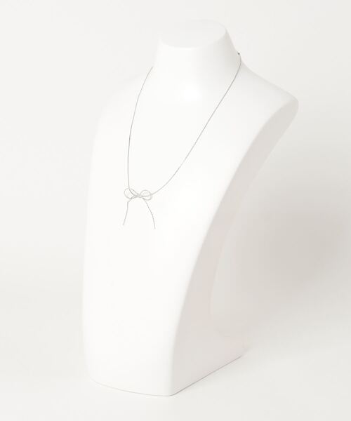 RUBY AND YOU（ルビーアンドユー）の「［select］リボンネックレス（ネックレス・レディース・シルバー・FREE）」の4枚目の写真