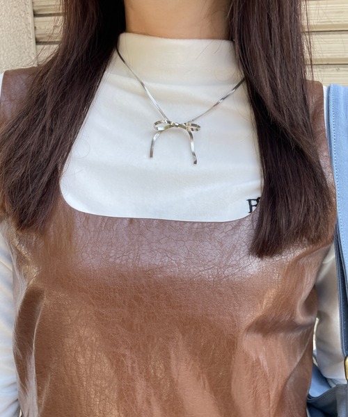 RUBY AND YOU（ルビーアンドユー）の「［select］リボンネックレス（ネックレス・レディース・シルバー・FREE）」の8枚目の写真