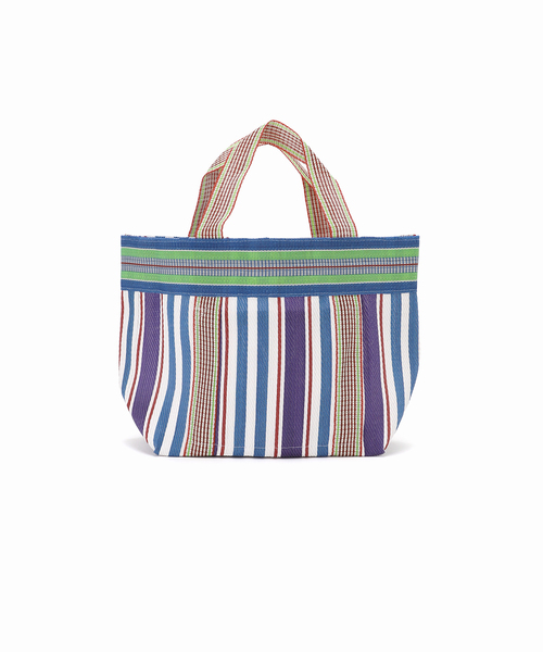 Spick & Span（スピックアンドスパン）の「ne Quittez pas / ヌキテパ Multi Stripe Mesh Small B 882041PA6（トートバッグ・レディース・パープル/イエロー・FREE）」の7枚目の写真